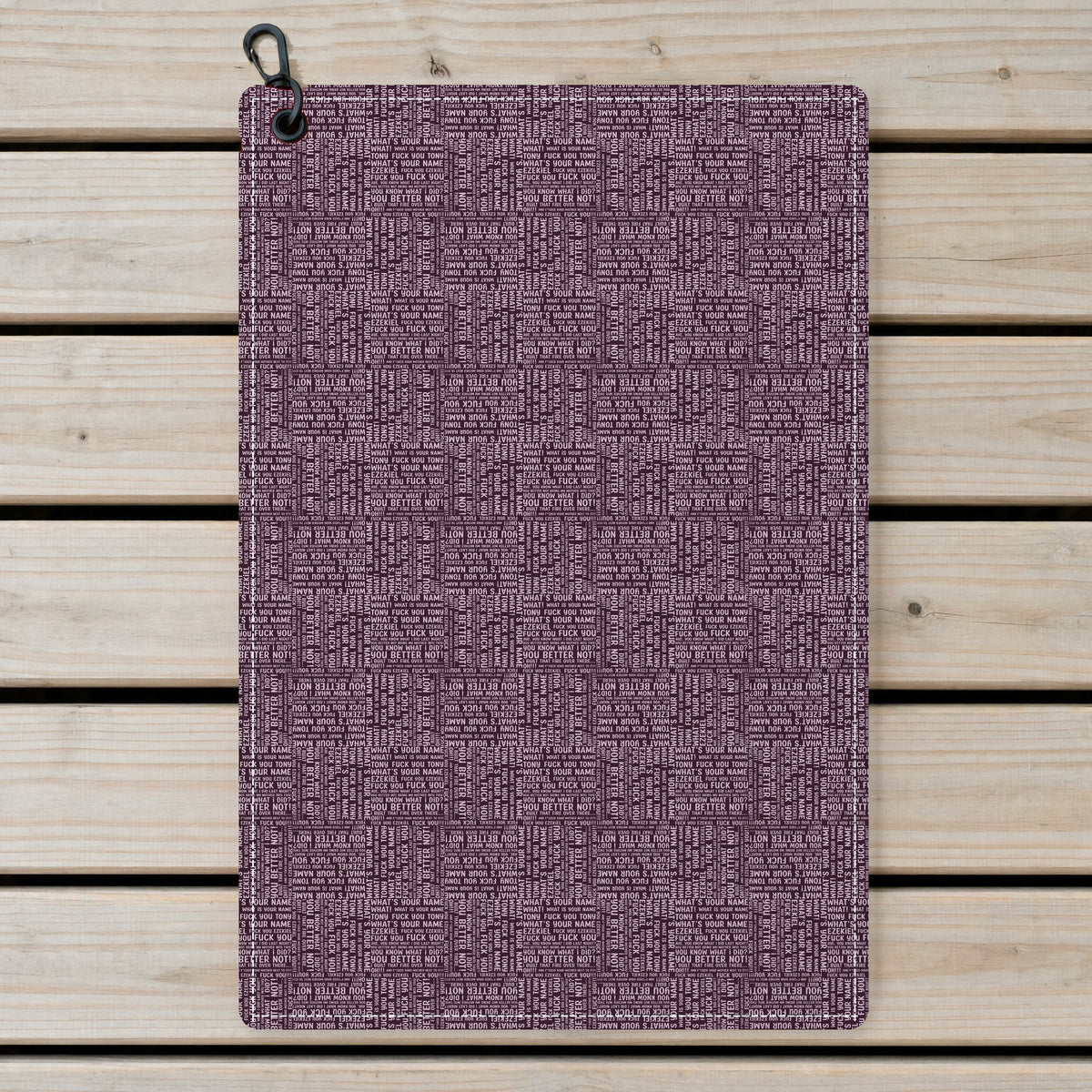 Tony and Ezekiel Golf Towel - Laid Flat