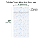 Topo Florida Full-Size Towel & Car Seat Cover - Size Chart