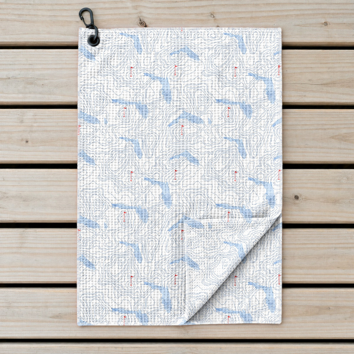 Topo Florida Golf Towel - Laid Flat