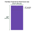 Tortoise Love Full-Size Towel & Car Seat Cover - Size Chart