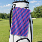 Tortoise Love Golf Towel - Hanging on a Golf Bag