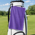 Tortoise Love Golf Towel - Hanging on a Golf Bag