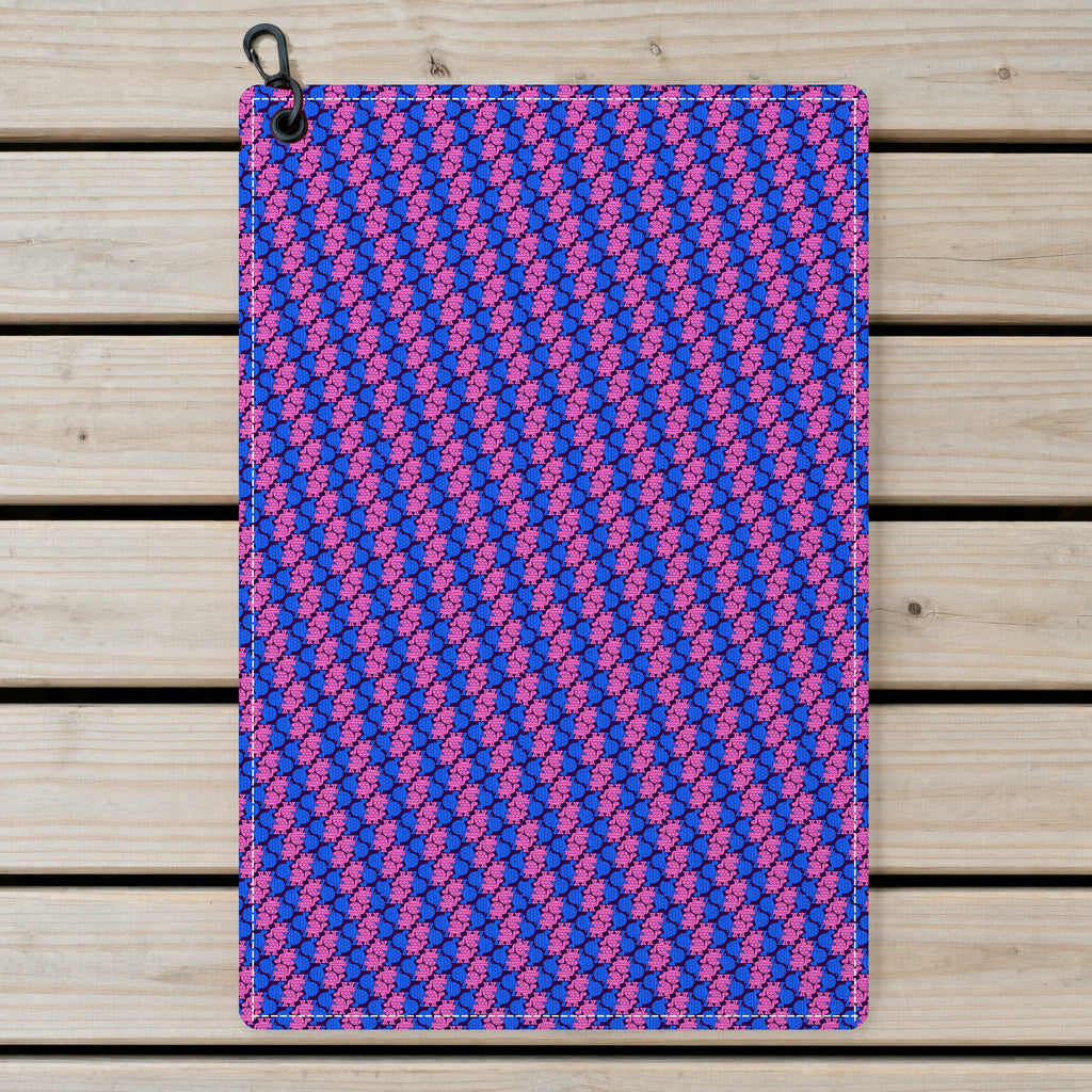 Tortoise Love Golf Towel - Laid Flat