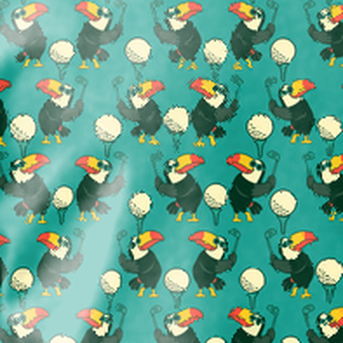 Toucan Tee Time Kids Dress - Detail Close-up
