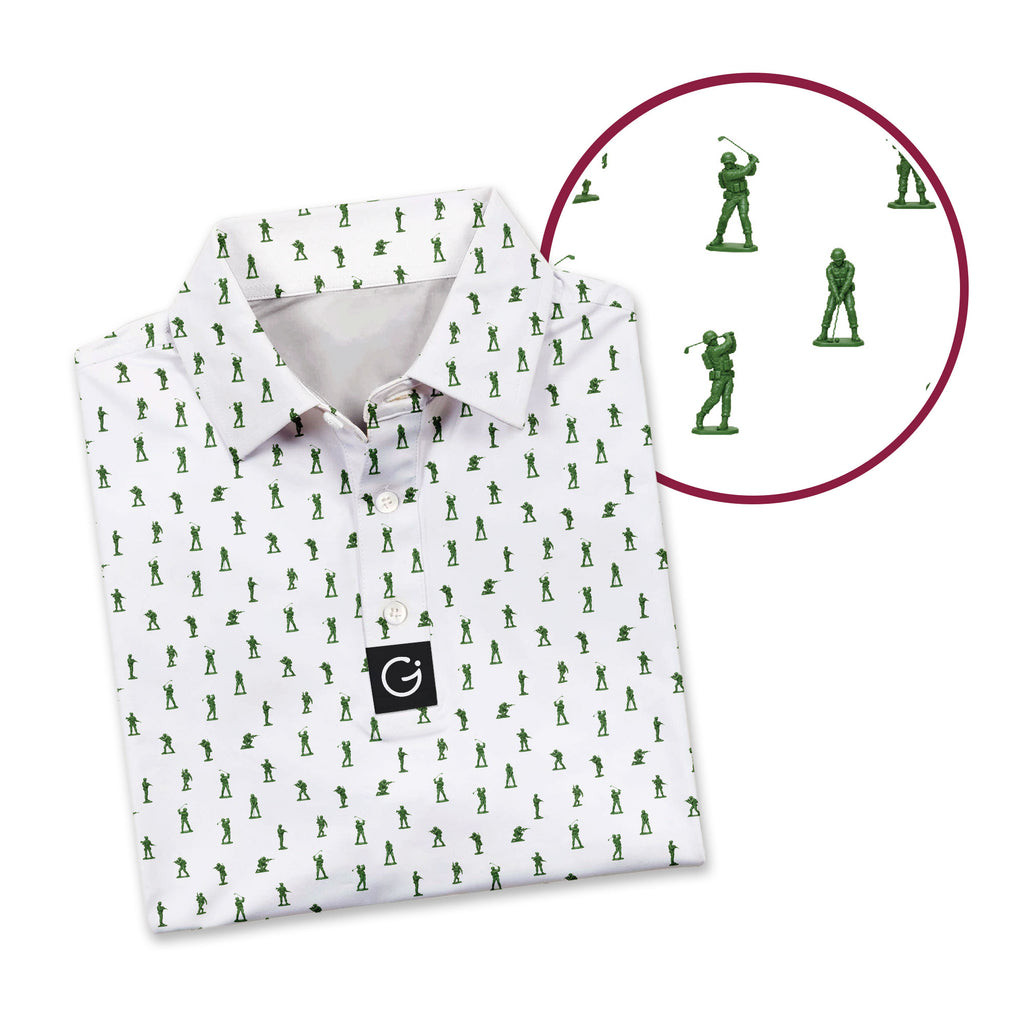 Toy Soldier Polo Shirt For Men - Detail Close-up