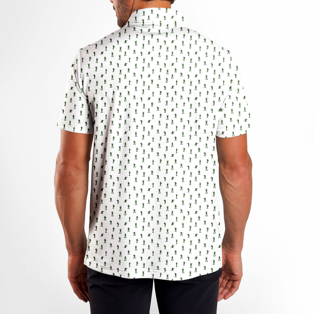 Toy Soldier Polo Shirt For Men - Model Back