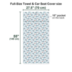 Transfusion Golf Full-Size Towel & Car Seat Cover - Size Chart
