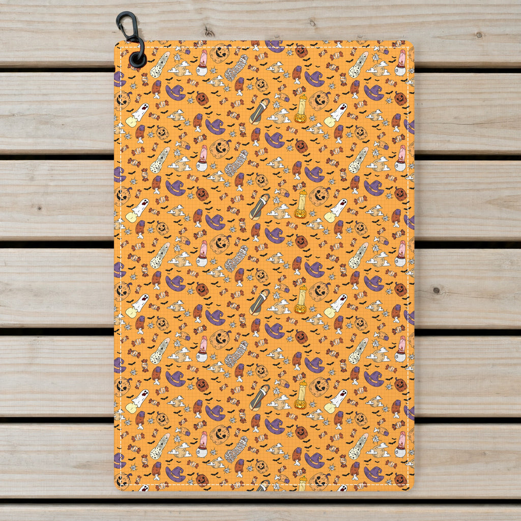 Trick or Meat Golf Towel - Laid Flat