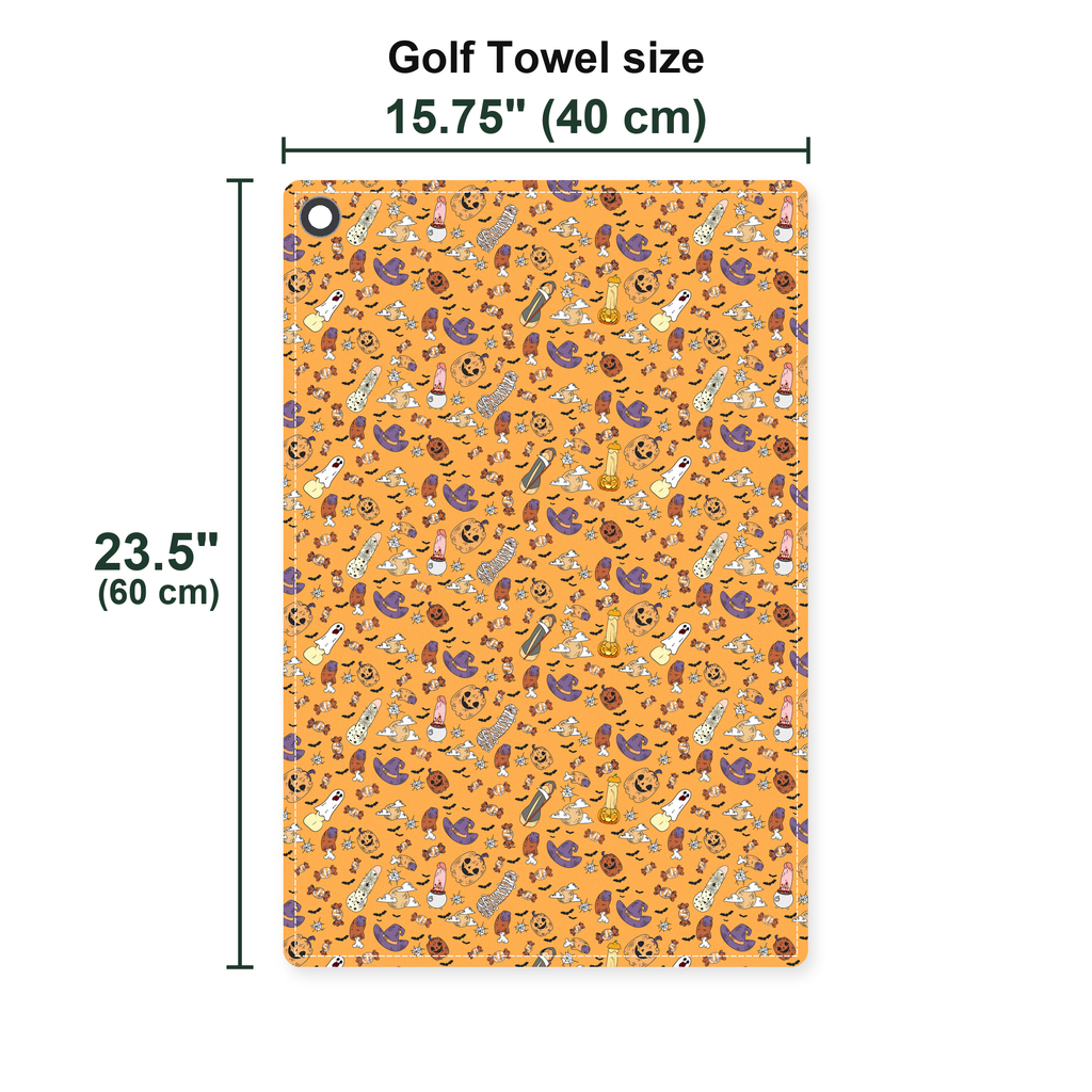 Trick or Meat Golf Towel - Size Chart