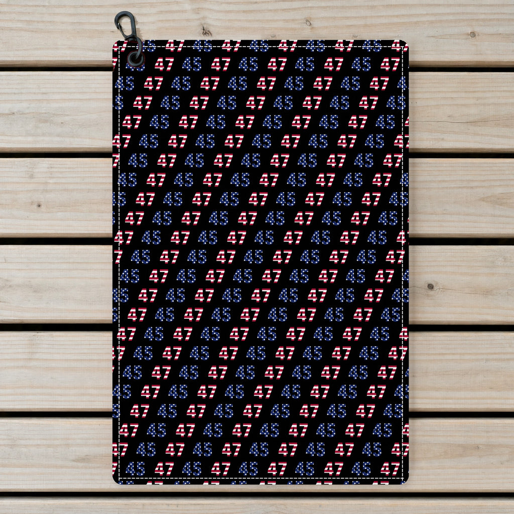 True American Special Edition Golf Towel - Laid Flat