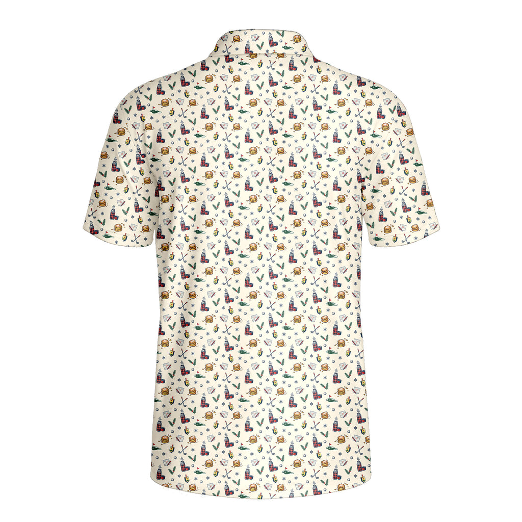 Turn Night Latkes Polo Shirt For Men - Back