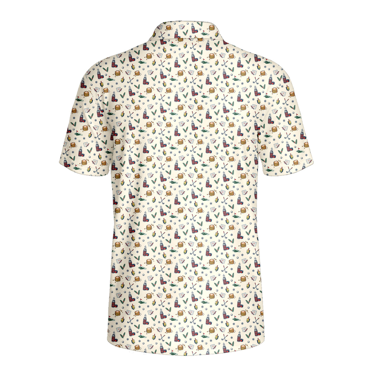 Turn Night Latkes Polo Shirt For Men - Back