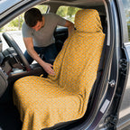 Two in Pink One in Stink Full-Size Towel & Car Seat Cover - In the Car