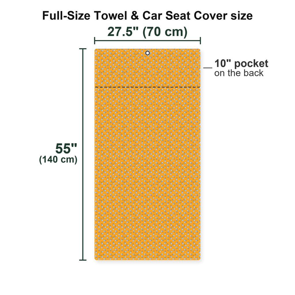 Two in Pink One in Stink Full-Size Towel & Car Seat Cover - Size Chart