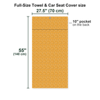Two in Pink One in Stink Full-Size Towel & Car Seat Cover - Size Chart