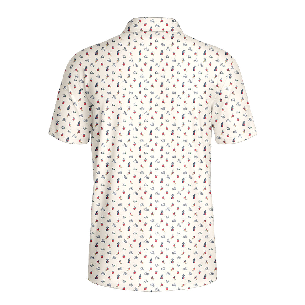Unbothered Nineteenth Polo Shirt For Men - Back
