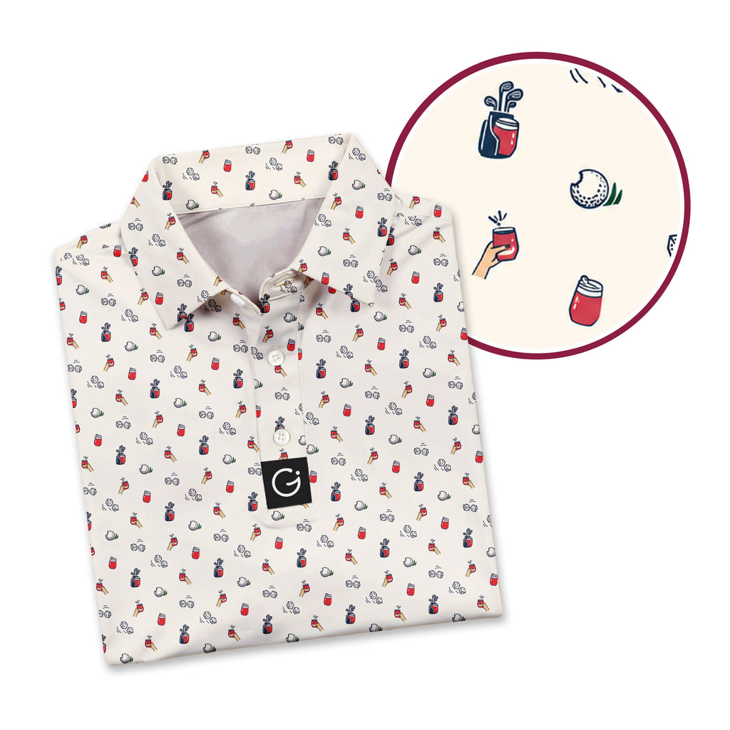 Unbothered Nineteenth Polo Shirt For Men - Detail Close-up