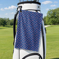 Uncle Sam Patriotic Golf Towel - Hanging on a Golf Bag