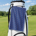 Uncle Sam Patriotic Golf Towel - Hanging on a Golf Bag