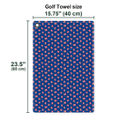 Uncle Sam Patriotic Golf Towel - Size Chart