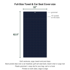 Until You Look Closer Full-Size Towel & Car Seat Cover - Size Chart