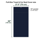 Until You Look Closer Full-Size Towel & Car Seat Cover - Size Chart