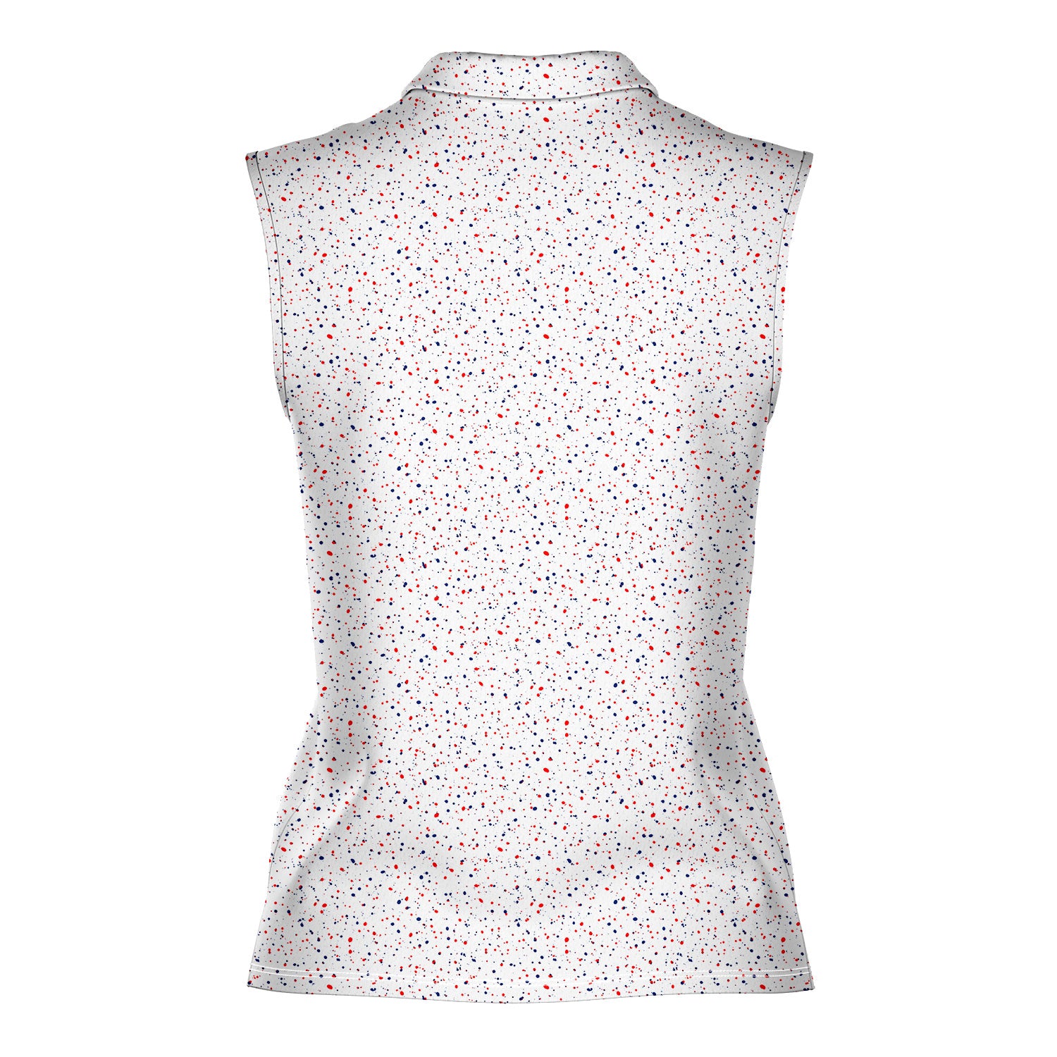 USA Spatter Women Sleeveless Polo Shirt - 3