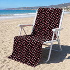 Western Tee Haw Let's Go Cowgirl Boots Full-Size Towel & Car Seat Cover - On a Beach Chair