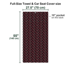 Western Tee Haw Let's Go Cowgirl Boots Full-Size Towel & Car Seat Cover - Size Chart