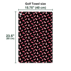 Western Tee Haw Let's Go Cowgirl Boots Golf Towel - Size Chart