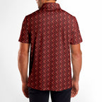 Wicked Hearts Polo Shirt For Men - RED-M-B