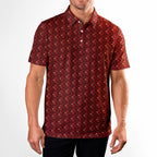 Wicked Hearts Polo Shirt For Men - RED-M-F