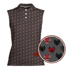 Wicked Hearts Women Sleeveless Polo Shirt - 1