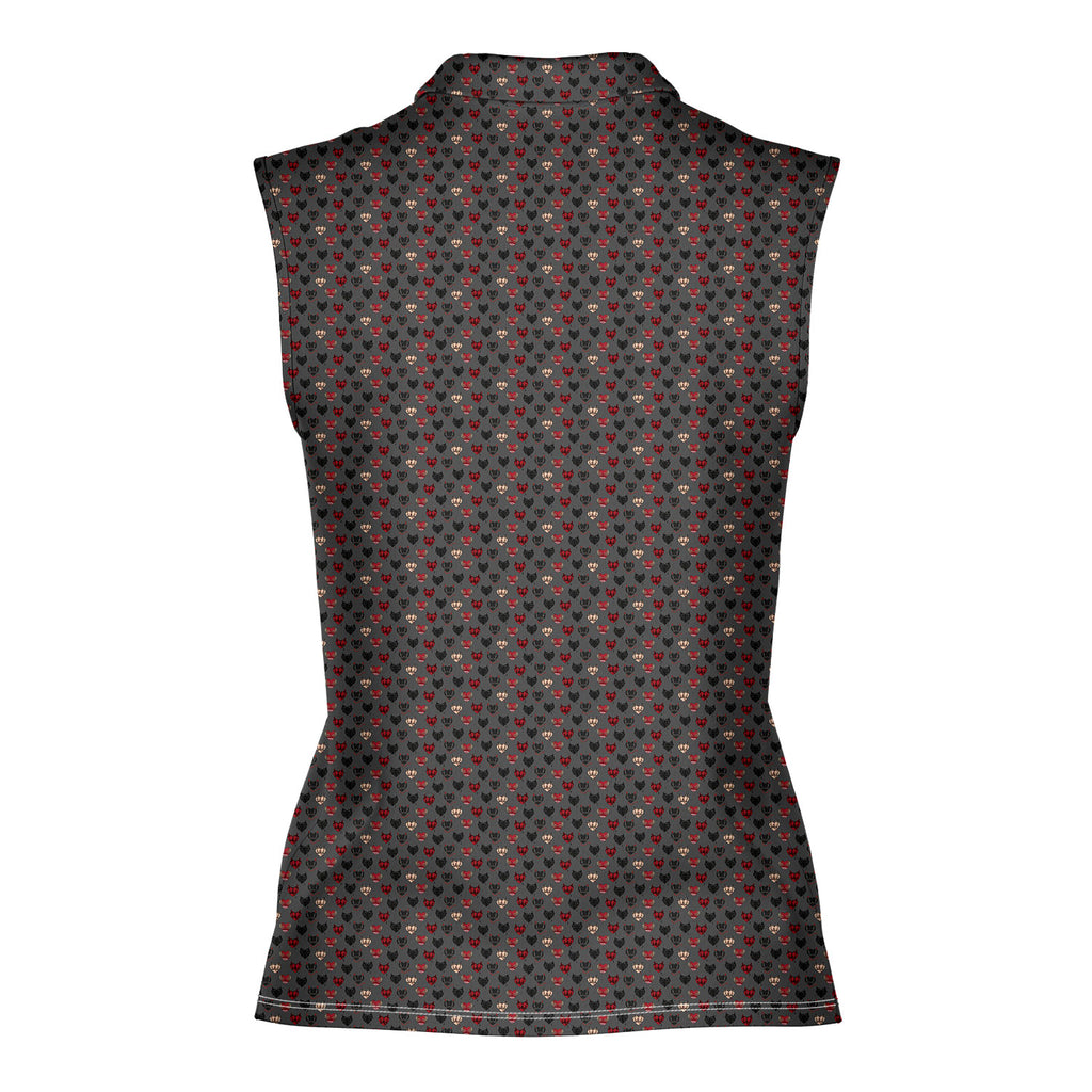Wicked Hearts Women Sleeveless Polo Shirt - 3