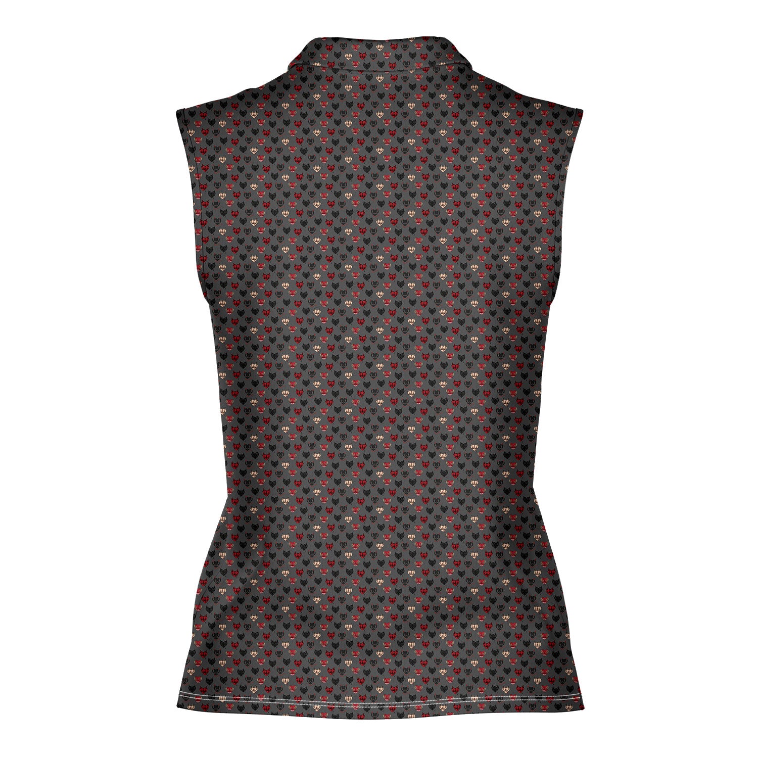 Wicked Hearts Women Sleeveless Polo Shirt - 3