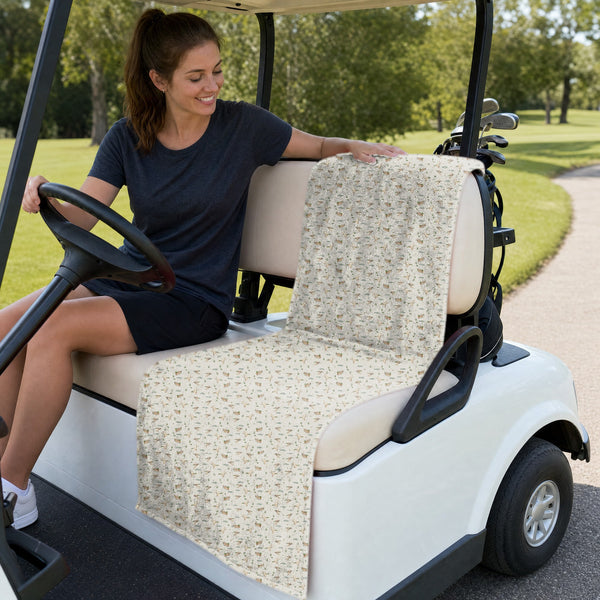 Wild Mallard Full-Size Towel & Car Seat Cover - On a Golf Cart Seat