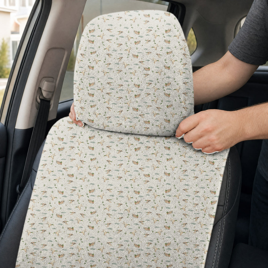 Wild Mallard Full-Size Towel & Car Seat Cover - Headrest Pocket