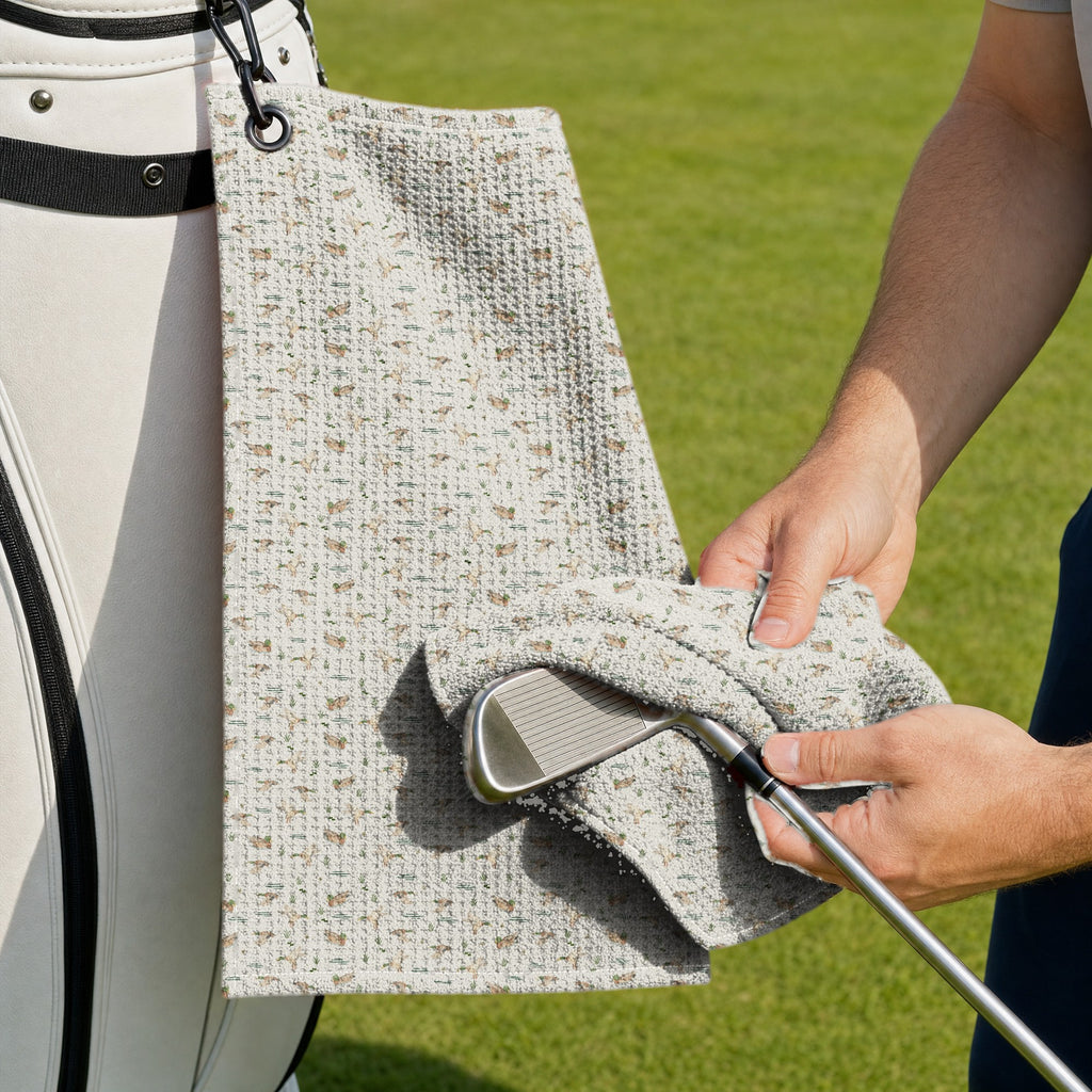 Wild Mallard Golf Towel - Cleaning a Club
