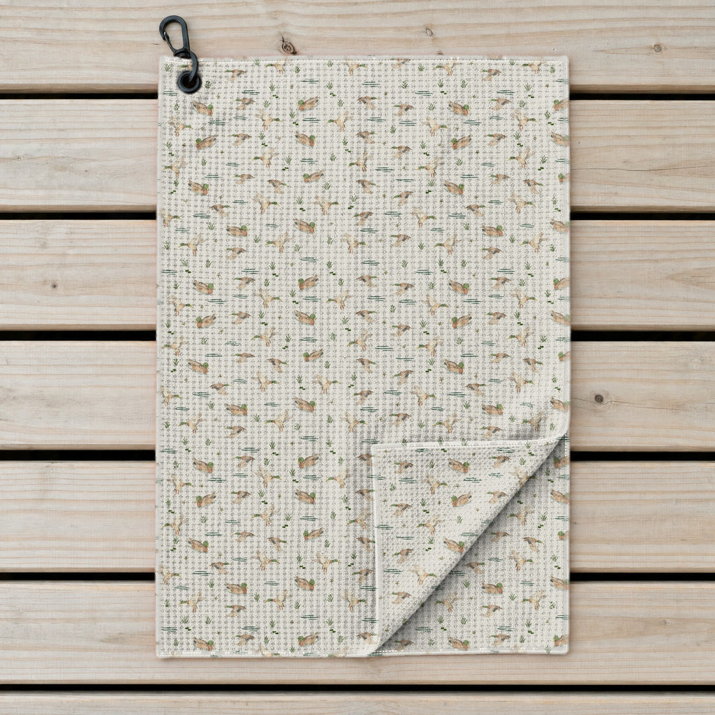 Wild Mallard Golf Towel - Laid Flat