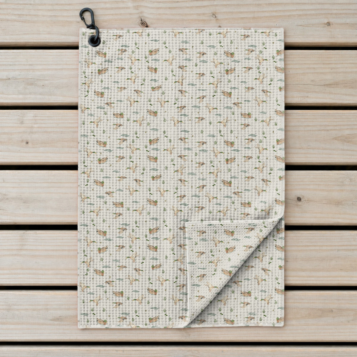 Wild Mallard Golf Towel - Laid Flat
