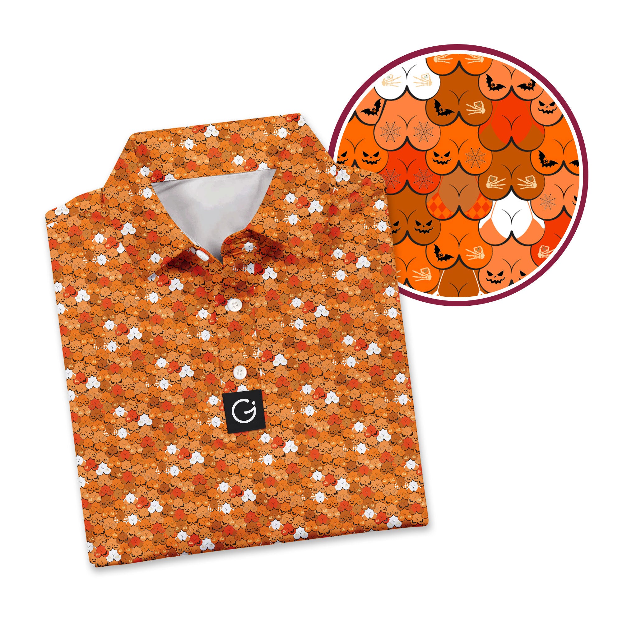 Wild Night Polo Shirt For Men - Detail Close-up