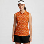 Wild Night Women Sleeveless Polo Shirt - Model