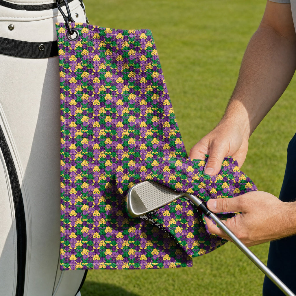 Wild Tuesday Golf Towel - Cleaning a Club