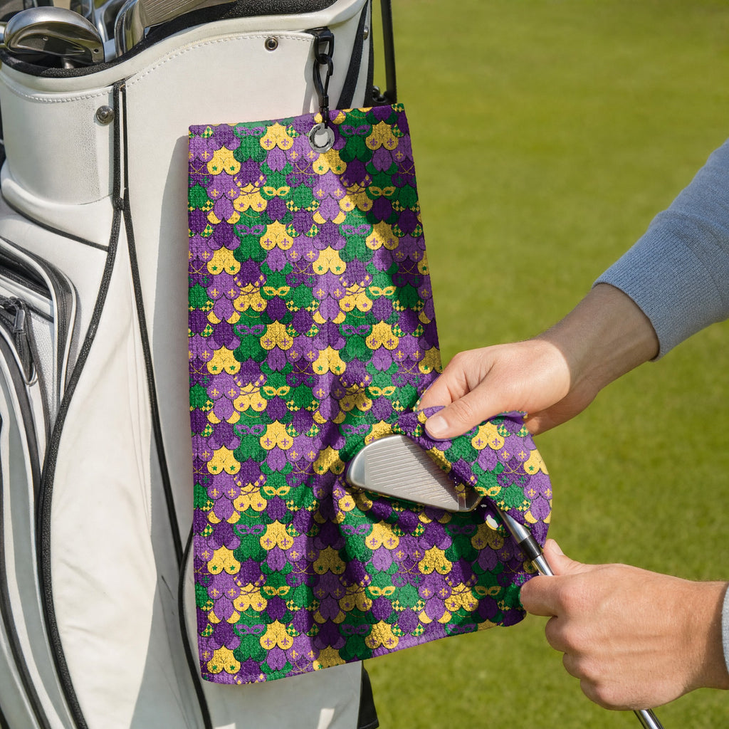 Wild Tuesday Golf Towel - Cleaning a Club