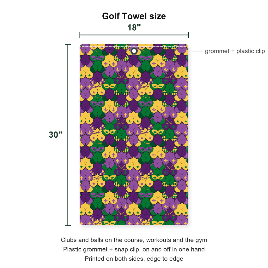 Wild Tuesday Golf Towel - Size Chart