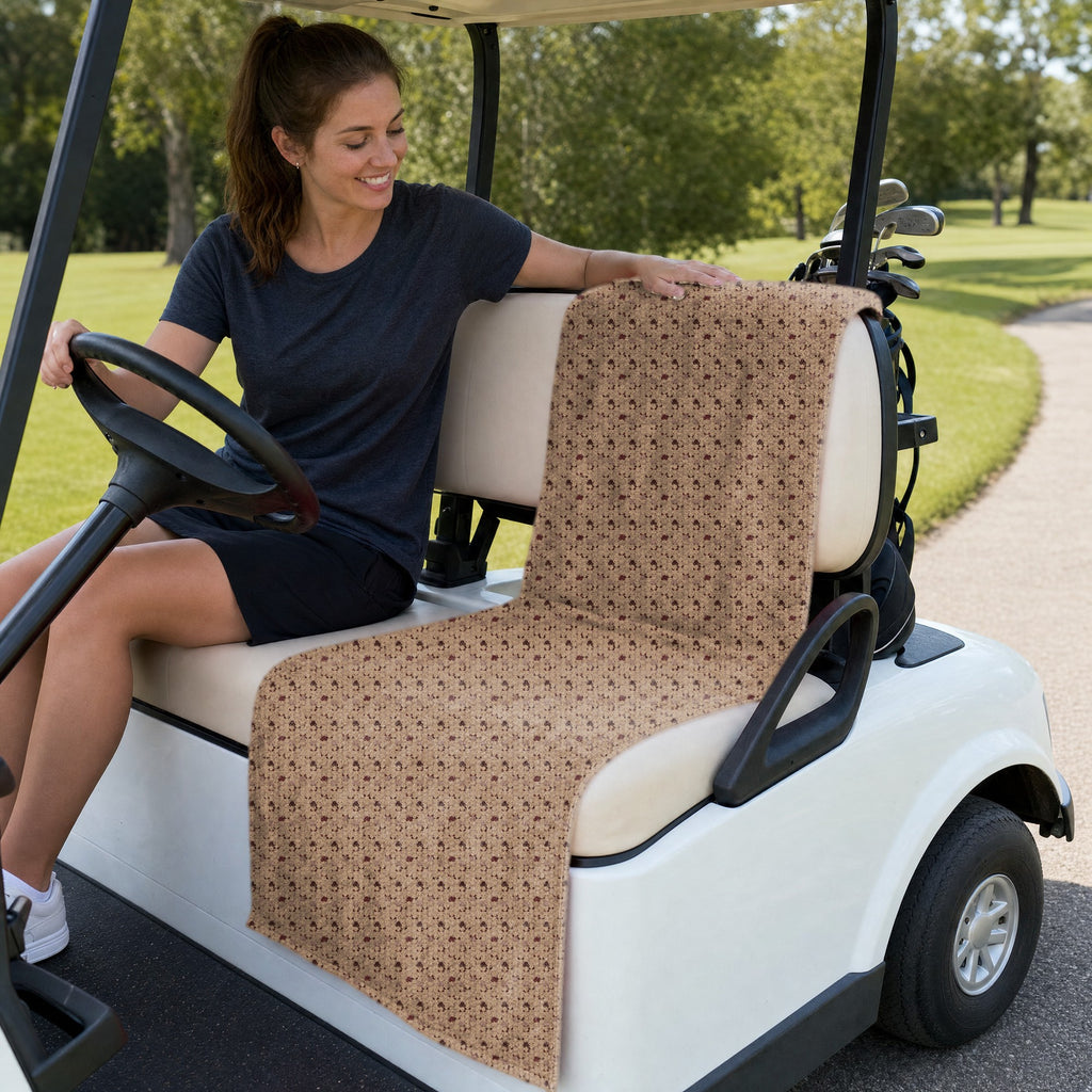 Wild West Full-Size Towel & Car Seat Cover - On a Golf Cart Seat