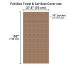 Wild West Full-Size Towel & Car Seat Cover - Size Chart
