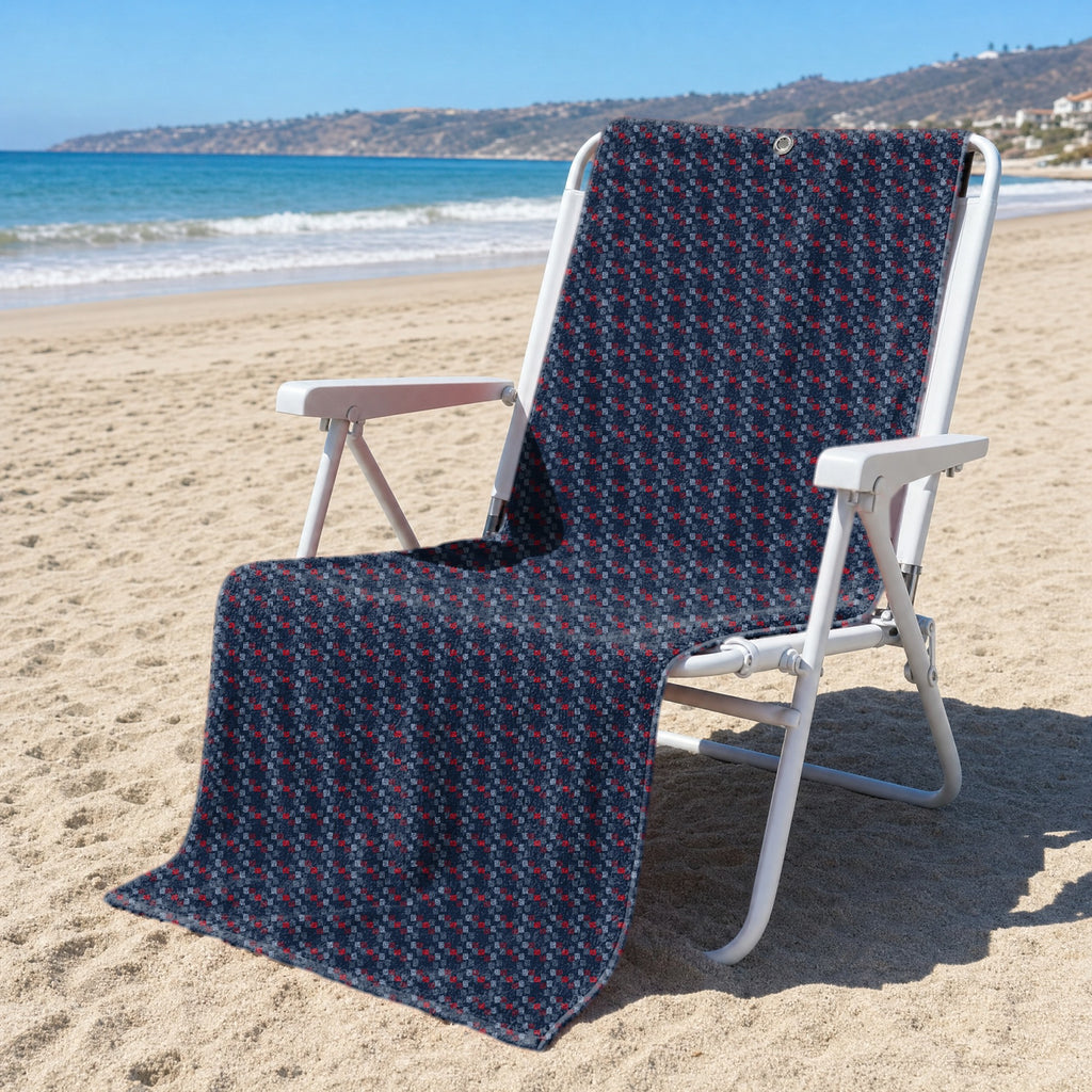 Word Art Full-Size Towel & Car Seat Cover - On a Beach Chair