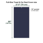 Word Art Full-Size Towel & Car Seat Cover - Size Chart