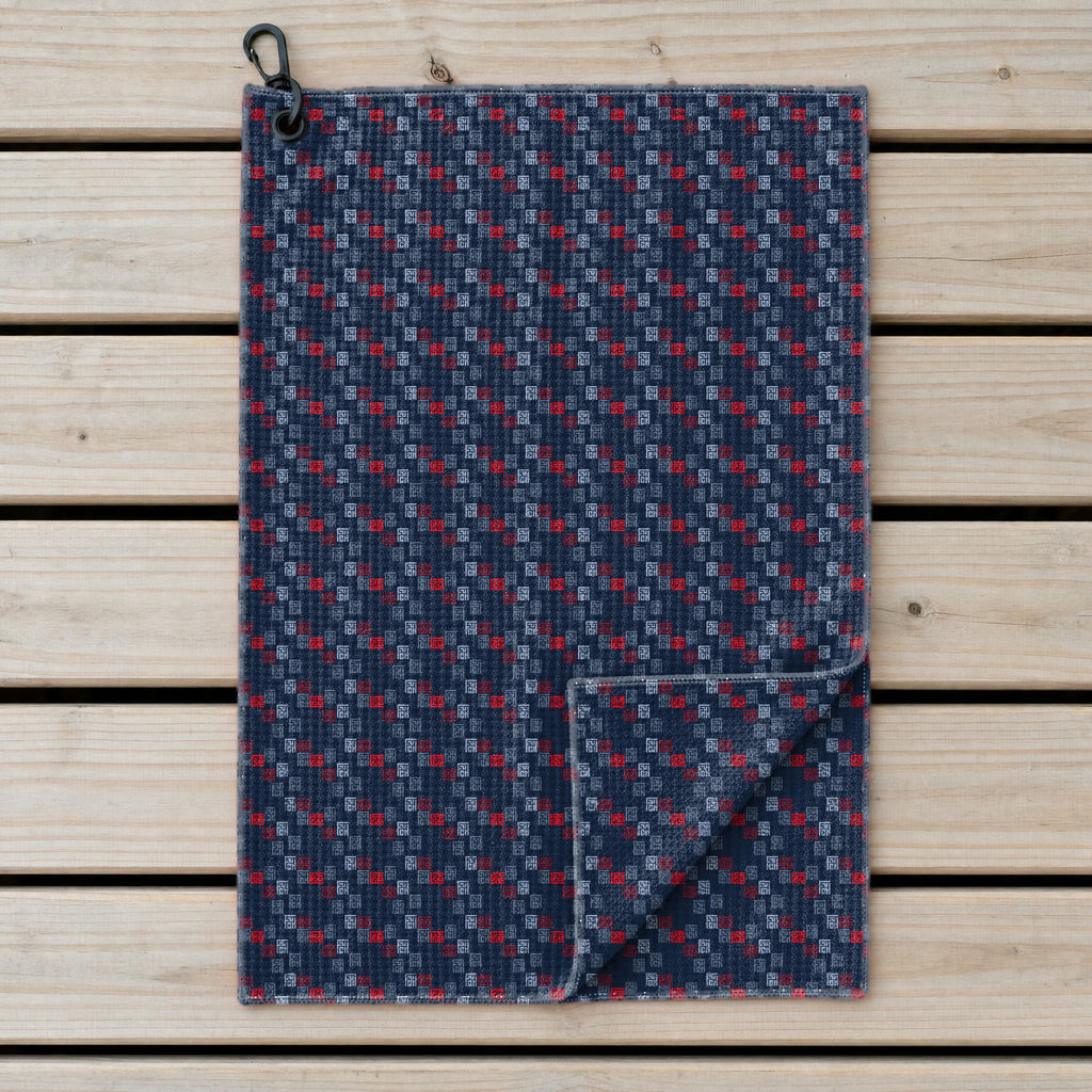 Word Art Golf Towel - Laid Flat